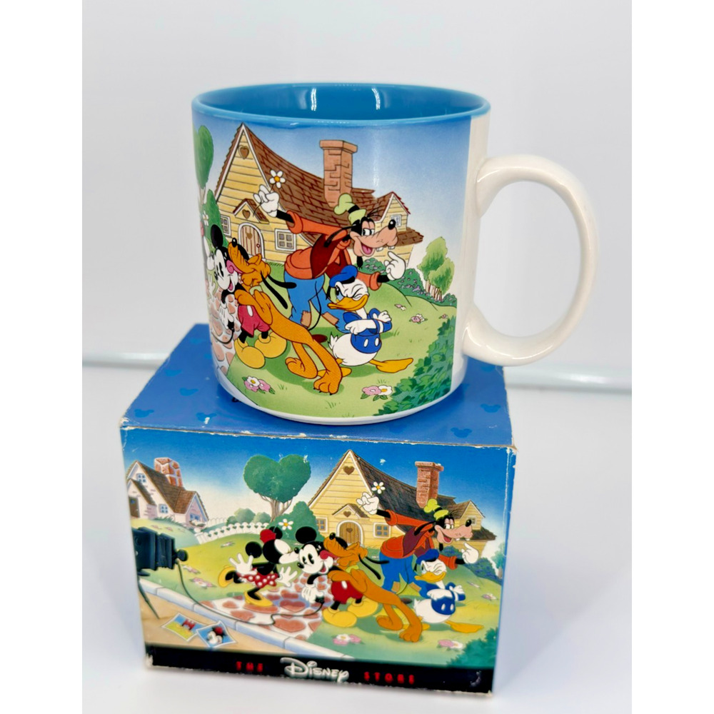 Vintage Walt Disney Mickey & Friends Collectible Coffee Mug and Box